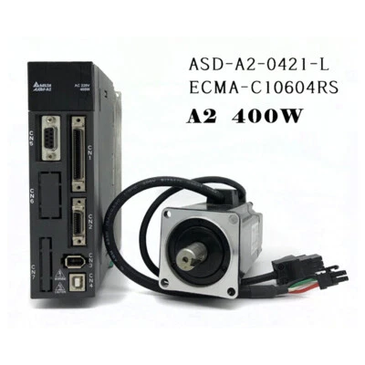 Delta ECMA-C10604RS+ASD-A2-0421-L A2 AC Servomotor Drive Kit 400W 3000RPM 220V Foto 1 de 4