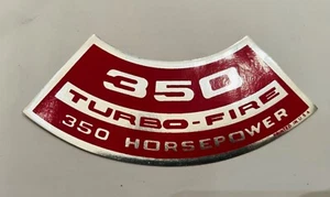 Camaro Chevelle Nova Impala 350 350 Horsepower Air Cleaner Decal - Bild 1 von 1
