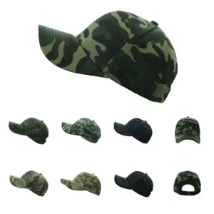 Plain Baseball Cap Army Camouflage Military Hat Fishing Hunting Operator Hats - Picture 1 of 17
