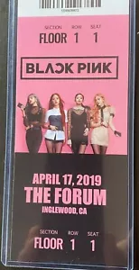 2019 BLACKPINK Tour Commemorative Replica Ticket Stub The FORUM 4/17/19 concert - Picture 1 of 3