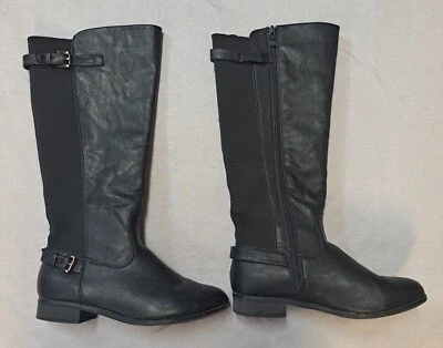 Botas de montar altas negras talla 8 Wanted para mujer con cremallera lateral Foto 1 de 4