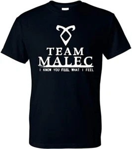 Team Malec Unisex T-Shirt ShadowHunters - Picture 1 of 2