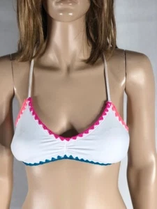 Junior's NWT Hula Honey Whip-Stitch Shirred Bralette Bikini Top Swim - Picture 1 of 5