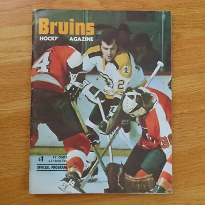 BOSTON BRUINS vs DETROIT RED WINGS Dec 5 1974 Program BOBBY ORR PHIL ESPOSITO - Image 1 of 4