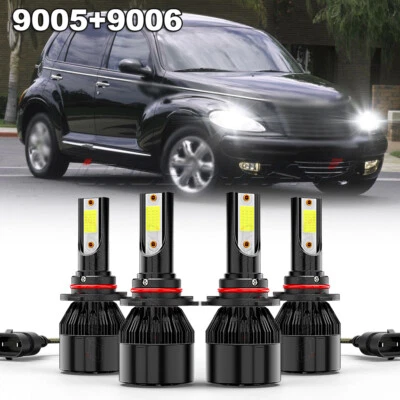 Faros LED blancos de haz alto-bajo 6000K para Chrysler PT Cruiser 2001-2010 Foto 1 de 4