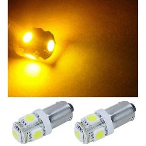 2 55-72 Chevy amarillo ámbar 5 LED panel de tablero calibre guante caja bombillas - Imagen 1 de 3