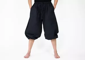 KURZE BALLONHOSE MIT TASCHEN/EINHEITSGRÖßE IN 5 FARBEN GOA PLUDERHOSE  HIPPIE - Bild 1 von 6