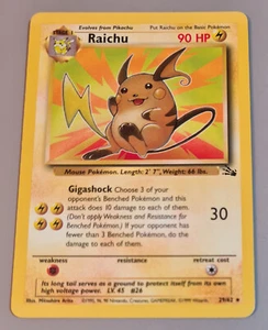 Raichu # 29/62 Rare Karte Non Holo Fossil 2000 Pokemon EN N.Mint to Mint Vintage - Bild 1 von 3