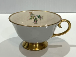 Flintridge China Tea Cup San Marino Made in California USA Ivory Grey Gold - Picture 1 of 14