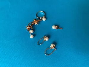 USSR 583 Rose Gold and Cultured Pearl Jewelry - Picture 1 of 4