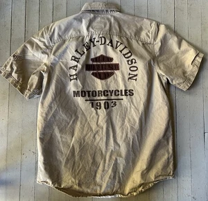 Harley Davidson Hemd Herren Medium Mechanic Style Kurzarm Motorrad - Bild 1 von 6