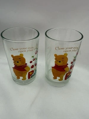 (2 Glasses) Disney Winnie the Pooh Glass Set - With Original Box . - Image 1 of 4