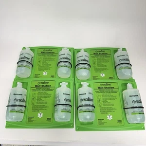 4-Pack Honeywell Eyesaline Two 32 oz Bottle Eye/Face Wash Wall Station EXP 10/24 - Picture 1 of 7