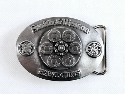 Bergamota Smith & Wesson Hebilla de Cinturón B-300 De Colección 1989 Peltre Hecho en EE. UU.  Foto 1 de 4