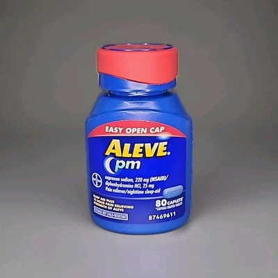 Aleve PM Easy Open Cap analgésico y cápsulas de ayuda para dormir nocturno, 80 unidades Foto 1 de 4