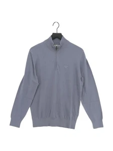 Jersey Barbour Hombre M Azul 100% Algodón Cuello Simulado Pullover Nuevo con etiquetas - Imagen 1 de 5