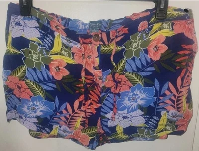 Карибский Joe EUC гавайский Бермуды шорты мягкий цветочный цветочный Summer Wear XL - Изображение 1 из 4