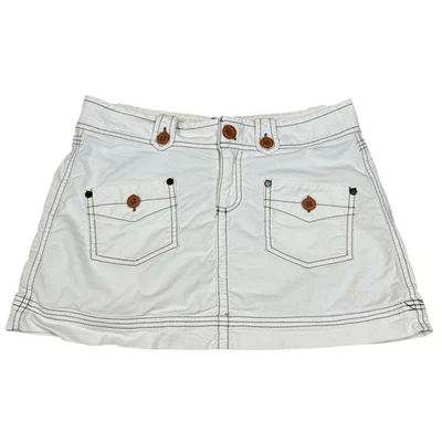 Mini falda utilitaria cargo blanca Y2K Naf Naf para mujer talla 8 Foto 1 de 4