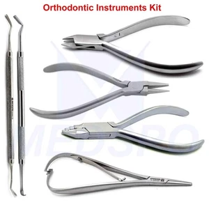 Dental Kieferorthopädie Kit Bogendraht Biegezange Blattschraube Nadelhalter Direktor - Bild 1 von 7