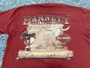 Camiseta Harley Davidson Para Hombre Talla L Barnett HD, El Paso Tx Granate 2007 - Imagen 1 de 8