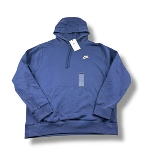 NWT Nike Sportswear Club Fleece Pullover Hoodie Midnight Navy BV2654-410 Mens L - Picture 1 of 5
