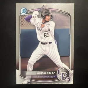 2025 Bowman - Chrome Prospects Robert Calaz #BCP-40 (RC) - Picture 1 of 3