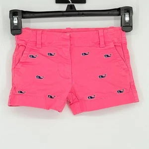 Vineyard Vines Pink Short with Blue Whale Girls Size 4T - Picture 1 of 4