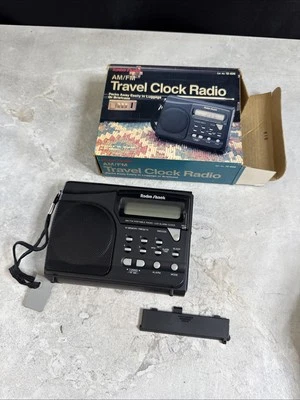 Radio Shack AM/FM Travel Radio LCD Alarm Clock With Box  MODEL 12-626 B18 - Image 1 of 4