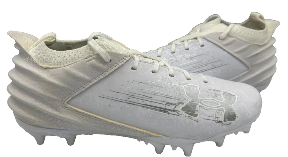 Under Armour Men's Spotlight Clone Lace Up Football Cleats White Size:14 141J - Image 1 of 4