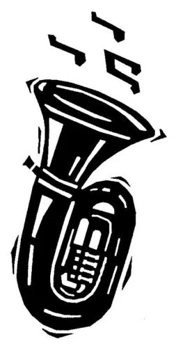 Aufkleber Tuba Blasinstrumente Blechbläser Musik - Bild 1 von 1