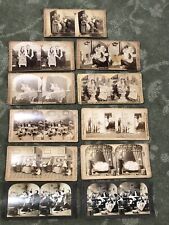 Vtg LOT 11 Stereoview Stereoscope Stereo Cards Staged Dramas Actors  Sepia