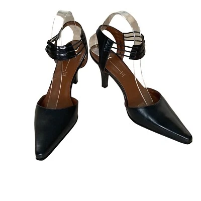 Peter Kaiser Negro Todo Cuero Elegante Tacón Bomba con Correa para el Tobillo Talla 8.5 Foto 1 de 4