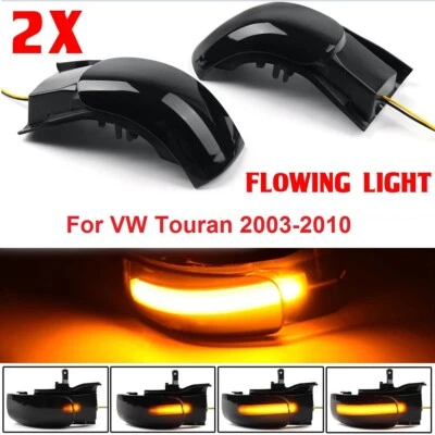 2X LED Spiegelblinker Außenspiegel Blinker Set für VW Touran 2003-2010 Schwarz - Bild 1 von 4