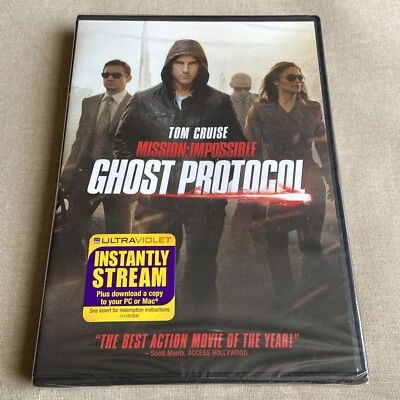 Mission Impossible Ghost Protocol (4) (DVD 2011 NEW) Spy Tom Cruise Paula Patton - Image 1 of 4