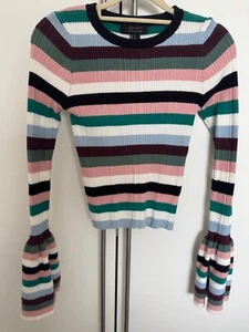 Forever 21 Stripy Knitted Top ~ Size Medium - Picture 1 of 4