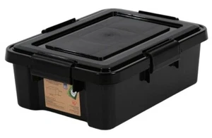 Small Weathertight Airtight Black Plastic Damp Area Dry Storage Box - 10 Litre - Picture 1 of 1