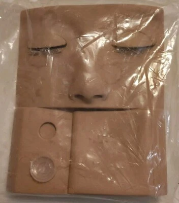 Lash Mannequin Head With Eyelid Silicone Eyelash Rings Skin Color Block New - Image 1 of 4