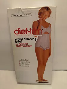 Vintage Diet Trim Taille Cinching Slip Shapeware SEARS Größe XL #29004 weiß neu im Karton - Bild 1 von 2