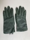 Wilsons Leather Lined Dark Green Leather Gloves Womens Size L Large Clean/Great!