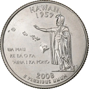 [#224466] United States, Quarter, 2008, U.S. Mint, Copper-Nickel Clad Copper, AU - Picture 1 of 2