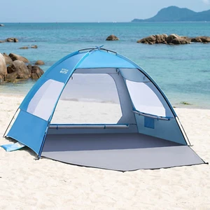 Outdoormaster Beach Tent for 3/4 Person - Easy Setup Sun Shade Shelter, Portable - Picture 1 of 7