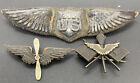 RARE US  Army World War 1 WW1 Pilots Lot Wing & Two Collar Ins