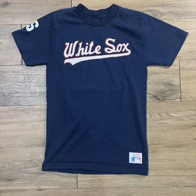 Calcetines blancos vintage Rawling Chicago #36 juvenil largo camisa de una sola puntada día de Pascua Foto 1 de 4