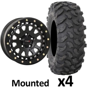 35" System3 XTR370 Tires 15" SB6 Wheels 6+1 Black Polaris Xpedition (5 Lug) - Picture 1 of 3
