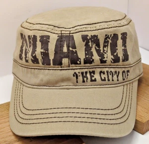 Gorra Miami Robin Ruth Marca Militar Cadete Gorra Correa Beige Hipster - Imagen 1 de 8