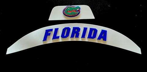 Florida Gator 3D Flex Bumper Set, for a Full Size Football Helmet Cover