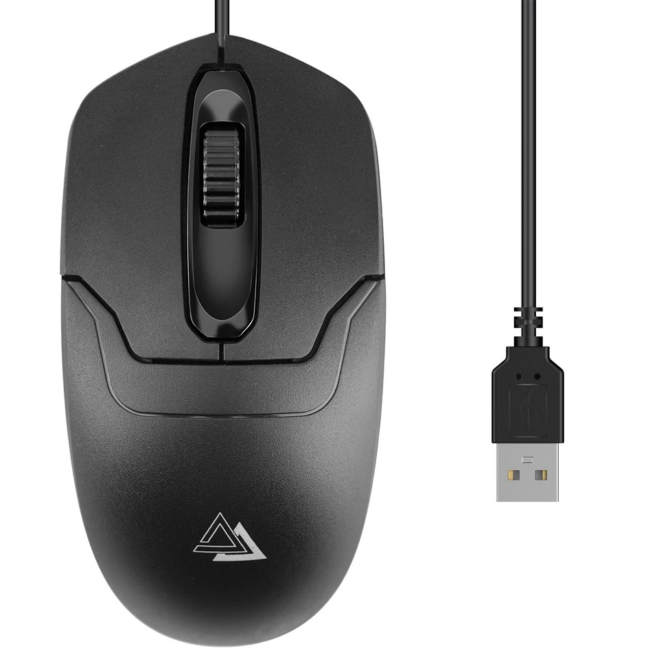 Wired USB 2.0 Optical Scroll Wheel Mouse for PC Laptop Computer Desktop 1000 Dpi - Image 1 of 4