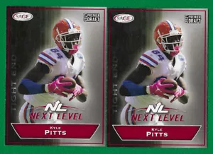 Kyle Pitts 2021 SAGE PD Next Level Rookie RC Card #44 Atlanta Falcons (2) - Picture 1 of 2