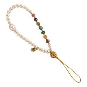 Handy Kette Mädchen Perlmutt Telefon Lanyard Anti-verlorene Telefonschlaufe - Zdjęcie 1 z 12