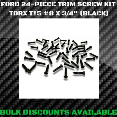 Ford Pinto 1971-1980 interior exterior bisel moldura tornillos Torx negro OEM Foto 1 de 2